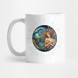 ZODIAC Virgo - Astrological VIRGO - VIRGO - ZODIAC sign - Van Gogh style - 5 Mug